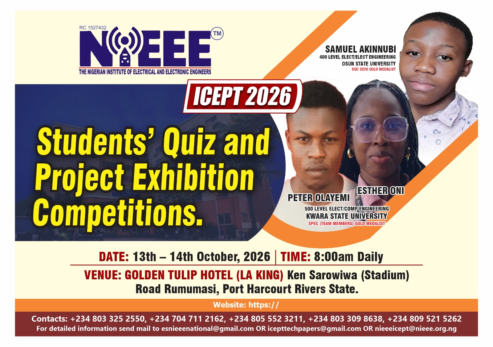ICEPT 2026: Students' Quiz and Project Exhibition Competitions (NIEEE)